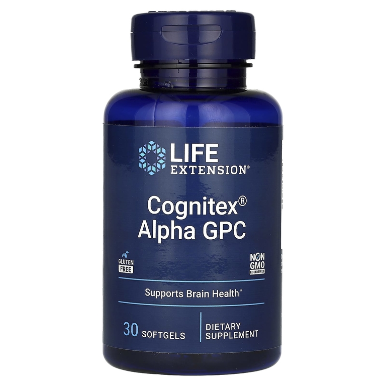 Life Extension, Cognitex Alpha GPC, 30 мягких желатиновых капсул