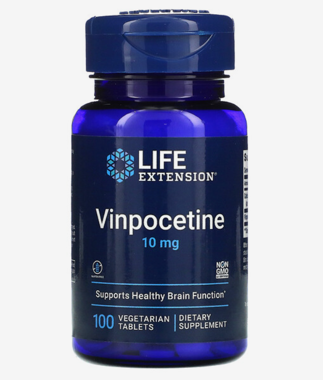 Life Extension Vinpocetine Винпоцетин, 10 мг, 100 таблеток