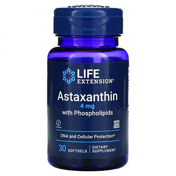 Life Extension Astaxanthin 4 мг with Phospholipids 30 капсул