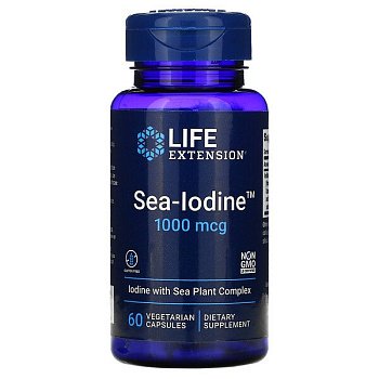 Life Extension Sea-Iodine 1000 мкг, 60 вегетарианских капсул