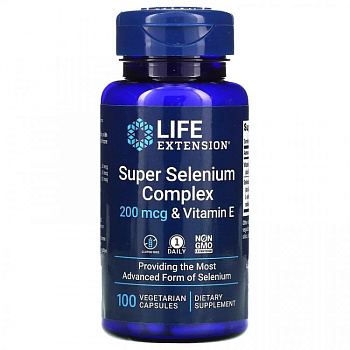 Life Extension Super Selenium Complex & Vitamin E  200 мкг 100 капсул