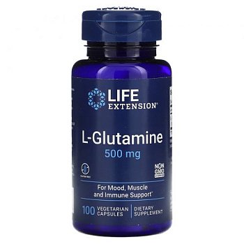 Life Extension L-Glutamine 500 мг 100 капсул