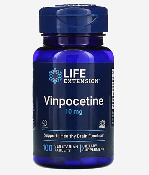 Life Extension Vinpocetine Винпоцетин, 10 мг, 100 таблеток
