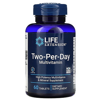 Life Extension Two per day таблетки для приема дважды в день, 60 таблеток
